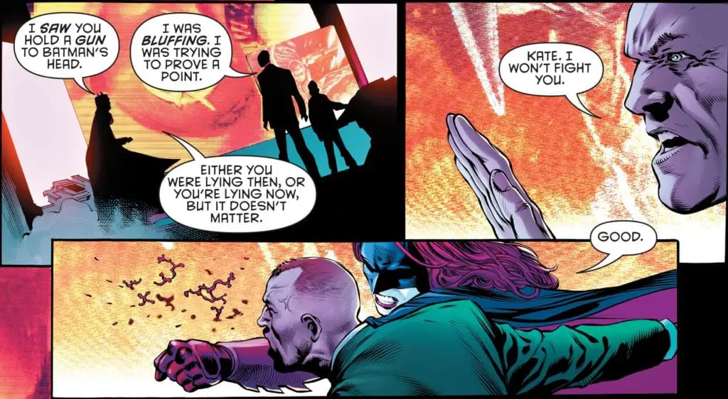 I found this shocking when I first read it. Never thought they'd EVER come to direct blows, but if they did...this is how to do it.