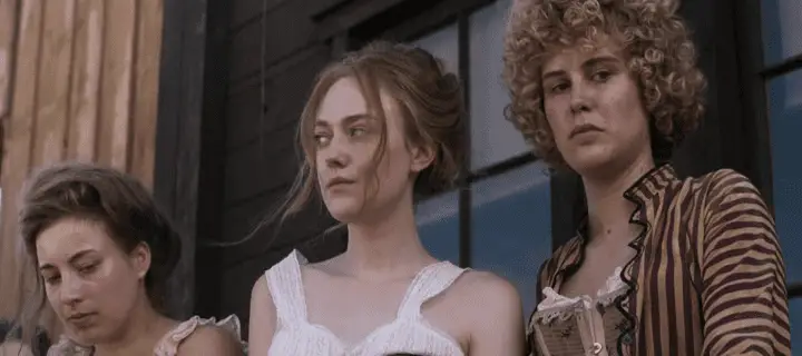 Joanna and Elizabeth (right) in "Brimstone"