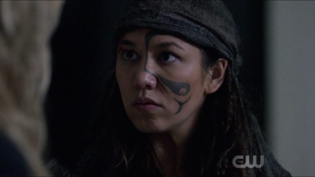 Luisa d'Oliveira as Emori in The 100 4x07 "Gimme Shelter"