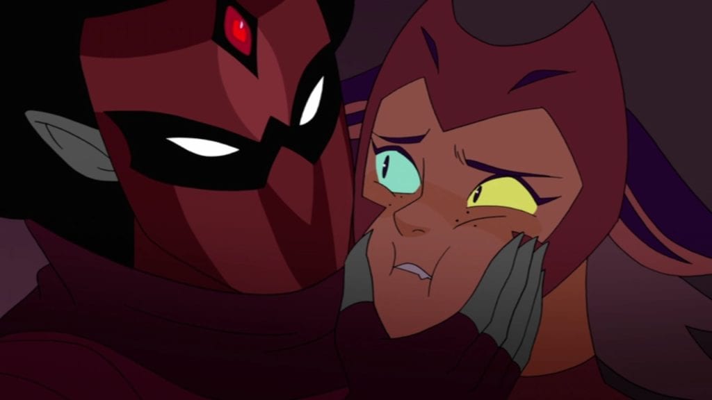 Shadow Weaver and Catra in She-Ra and the Princesses of Power 1x02 "The sword: Part 2"