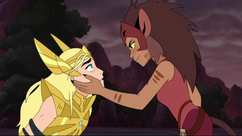 She-Ra (Adora) and Catra in She-Ra and the Princesses of Power 1x13 "The Battle of Bright Moon"