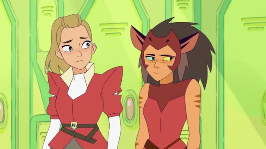 Adora and Catra in She-Ra and the Princesses of Power 1x01 "The Sword: Part 1"