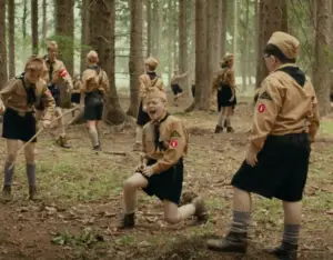 Mishap with a knife at Hitler Youth Camp in JoJo Rabbit