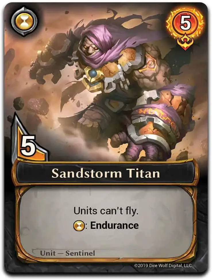 Sandstorm Titan card
