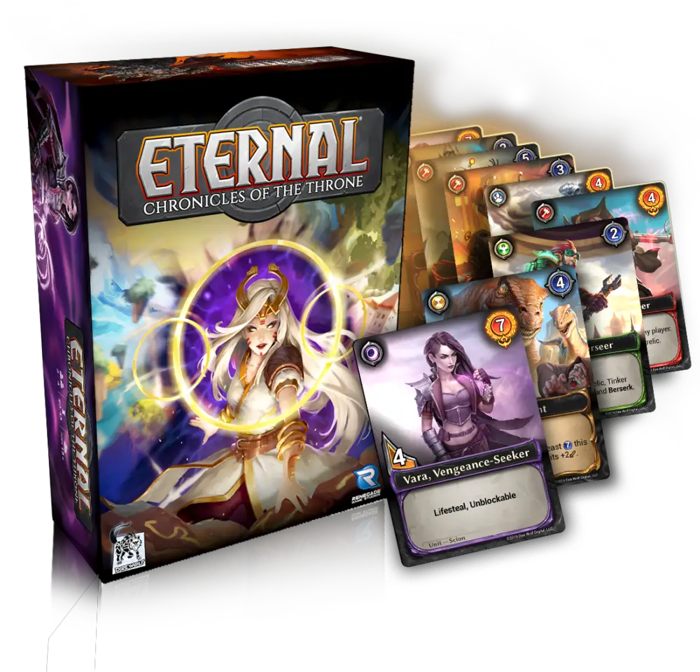 Eternal: Chronicles of the Throne box and cards
