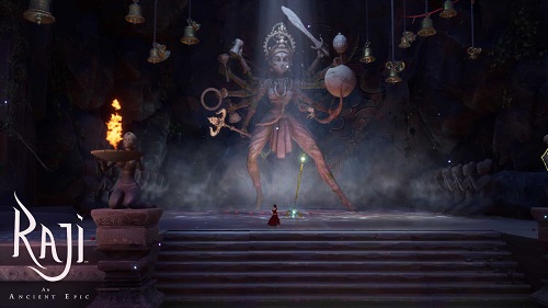 Raji: An Ancient Epic Delivers on Empowerment 5 Raji in front of Ma Durga