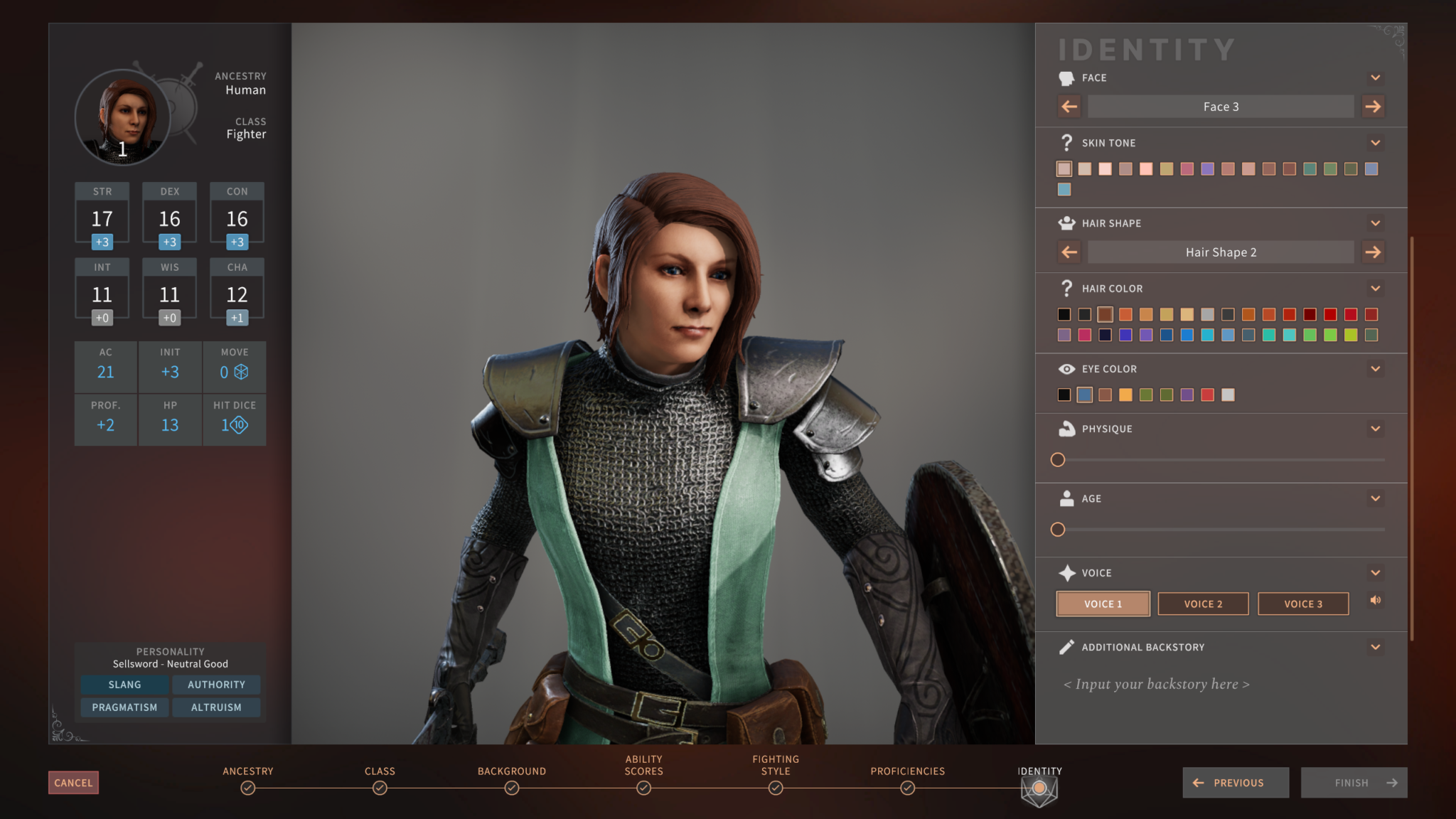 The Solasta Character Creator