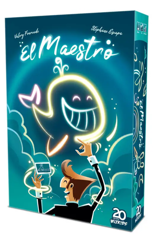 man drawing picture on blue background el maestro box