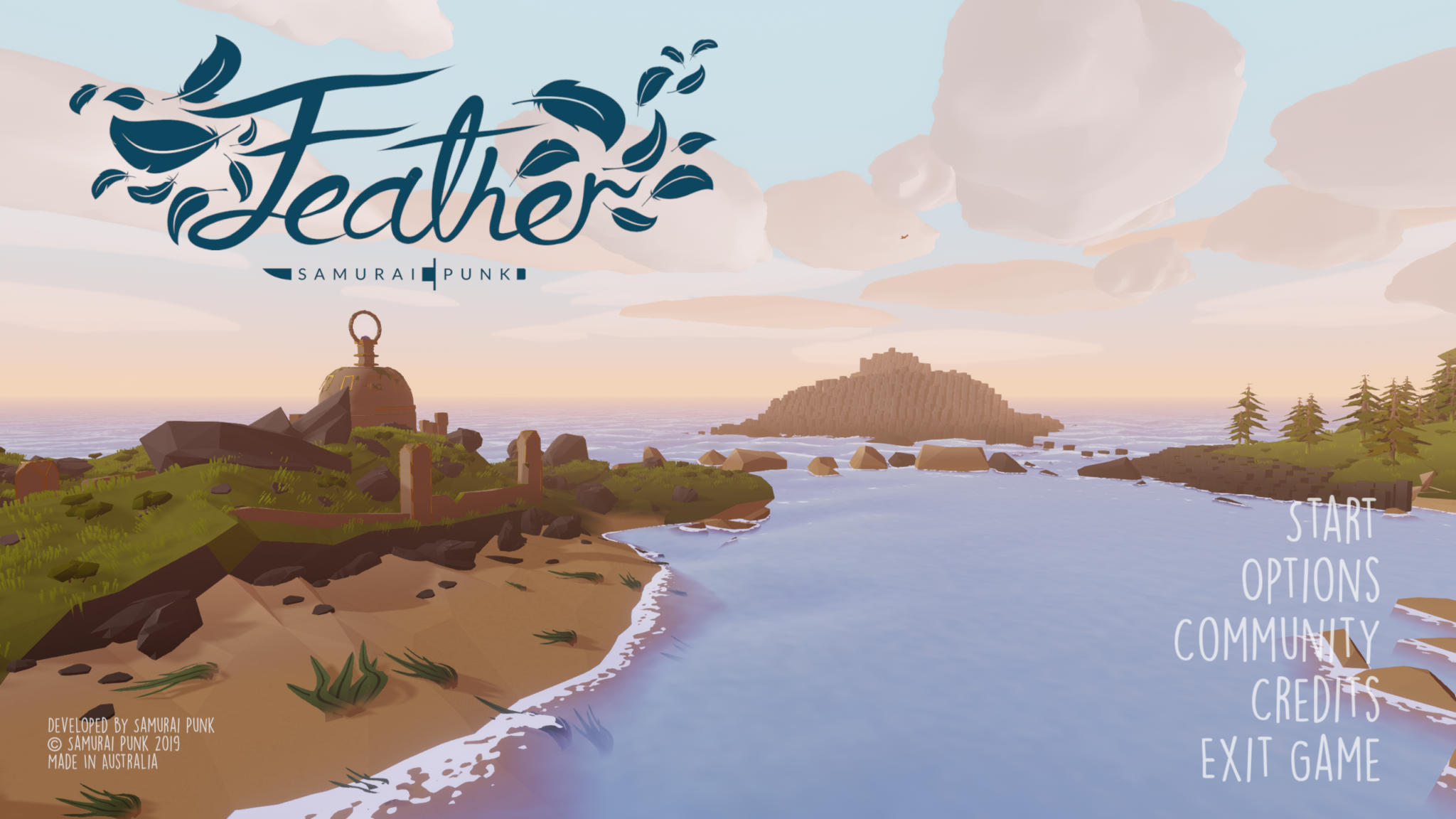 'Feather' Teaches Us That Sometimes It's Good To Just Be A Bird 1 Feather title screen and menu
