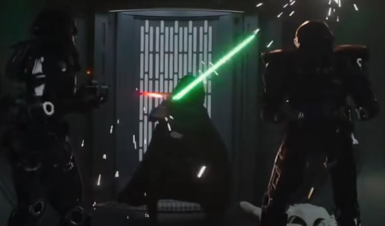 luke skywalker fighting