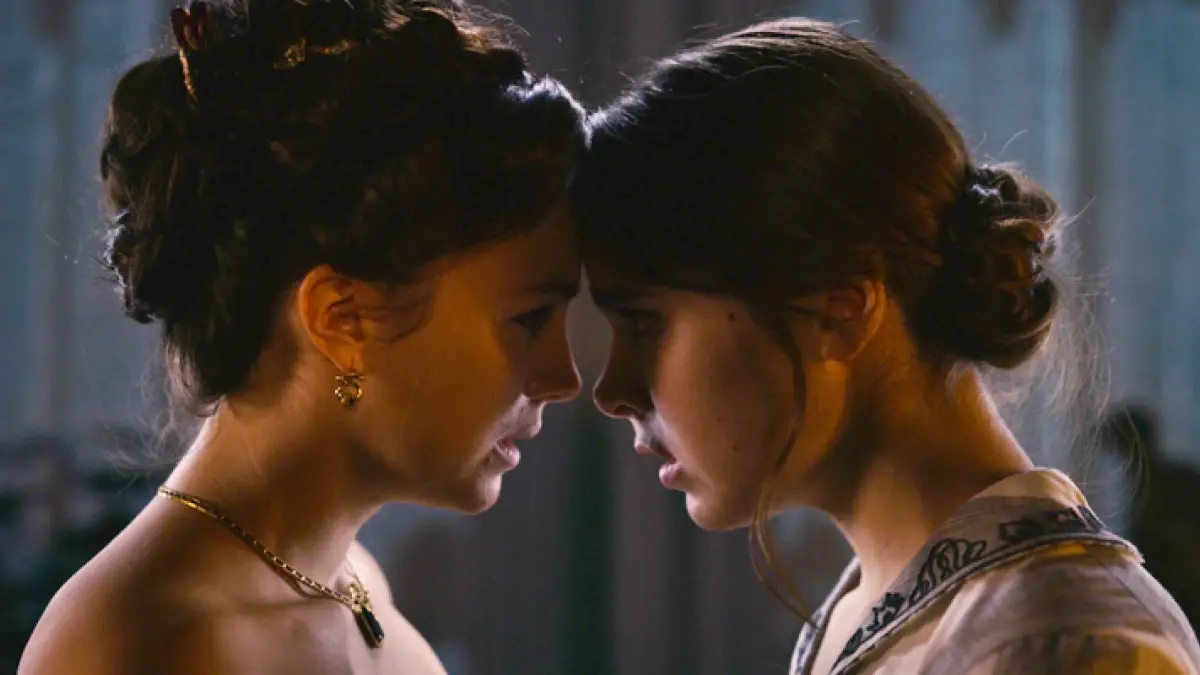 Ella Hunt and Hailee Steinfeld as Sue and Emily in Dickinson.