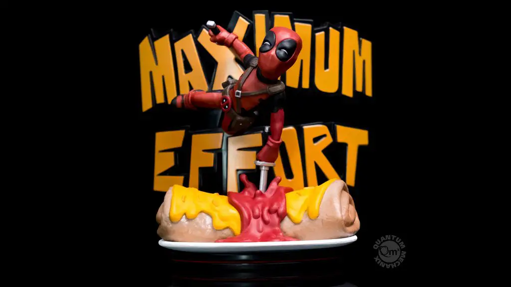 deadpool maximum effort over a burrito