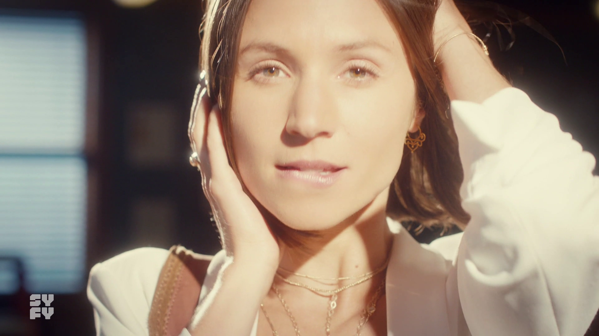 There's Love and Glitter Everywhere on Wynonna Earp 2 Waverly Earp in her glamor shot.