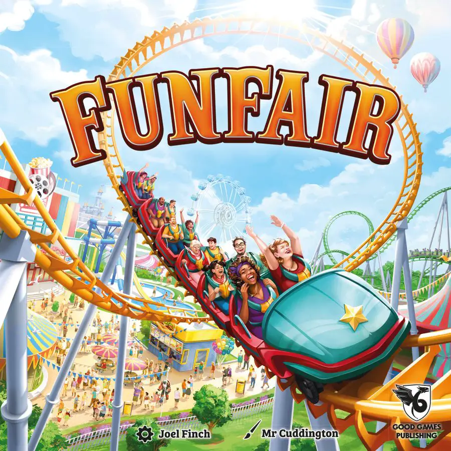 Funfair board game cover art
