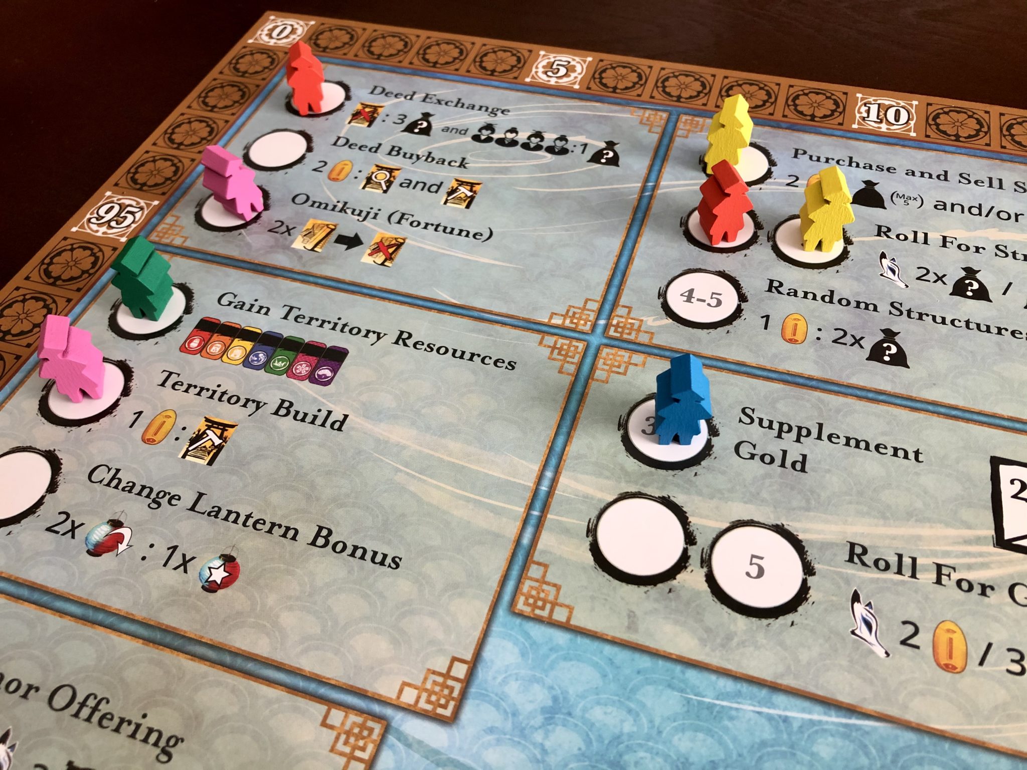 Jinja - A Beautiful Worker Placement Area Majority Game 3 Jinja worker placement spots