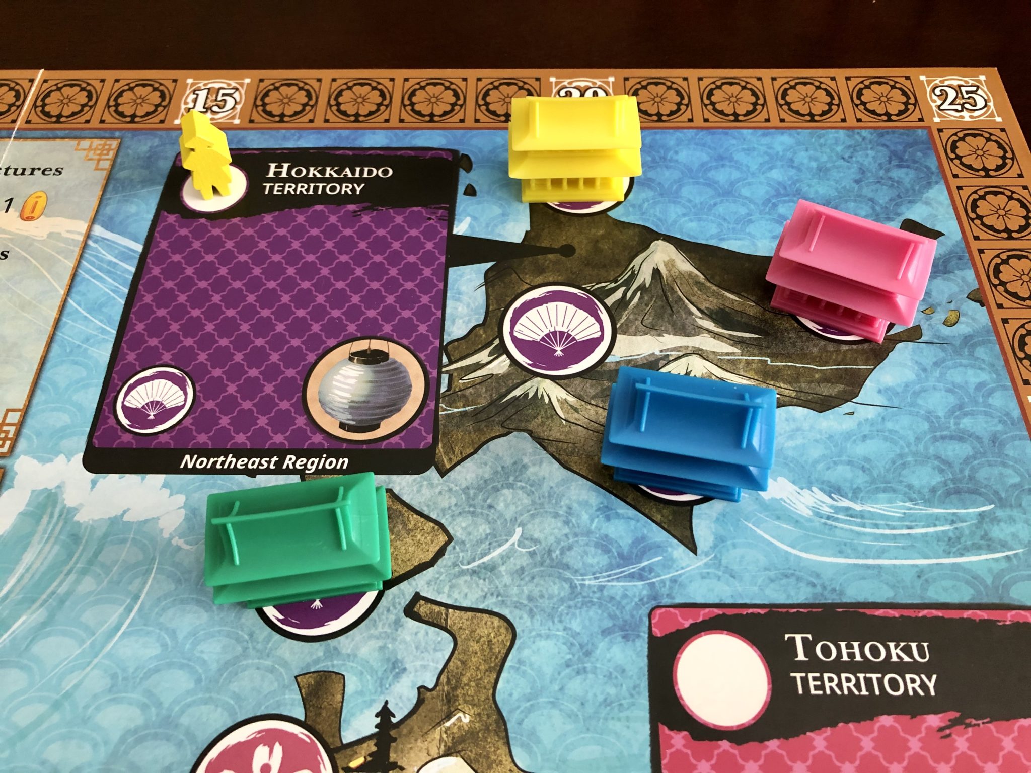 Jinja - A Beautiful Worker Placement Area Majority Game 4 Jinja territory on the map