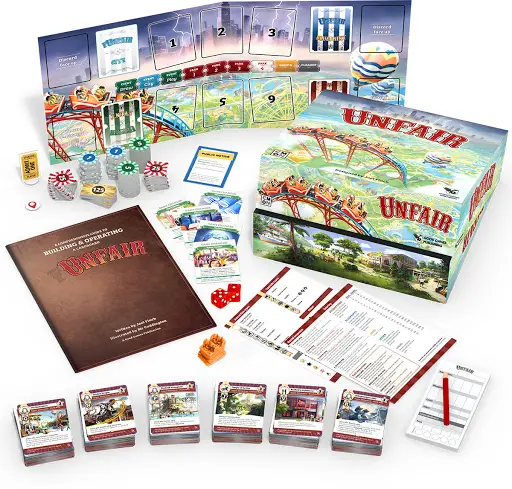 Unfair Is A Game of Deck Building, Theme Park Crafting, Chaos 2 Unfair contents