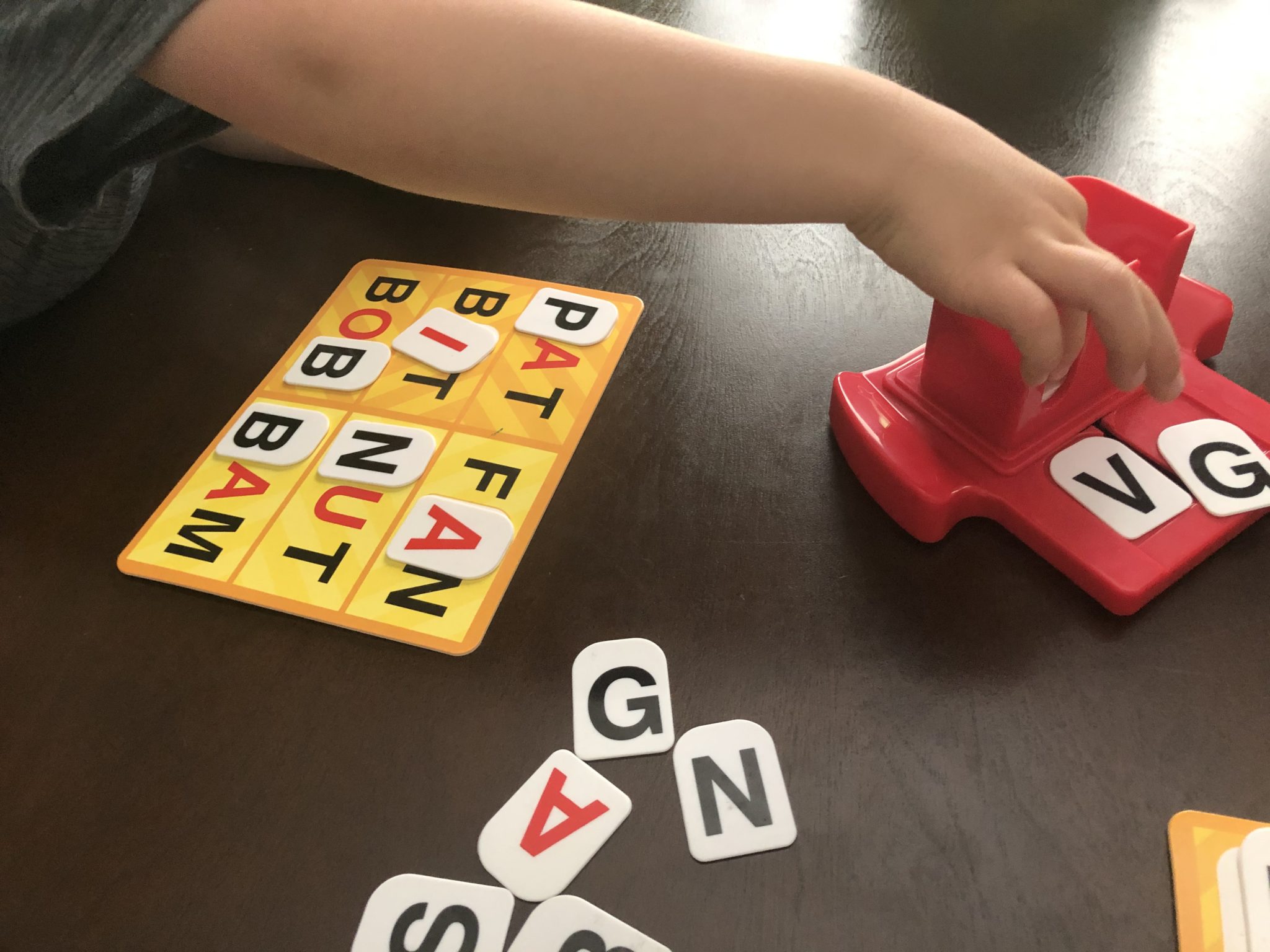 Zingo word builder game in action
