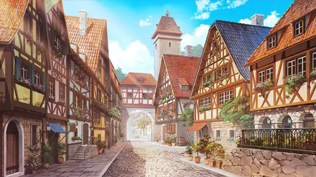 3 Otome Visual Novels with a Magical European Flair 1 peachleaf town art from otome peachleaf valley
