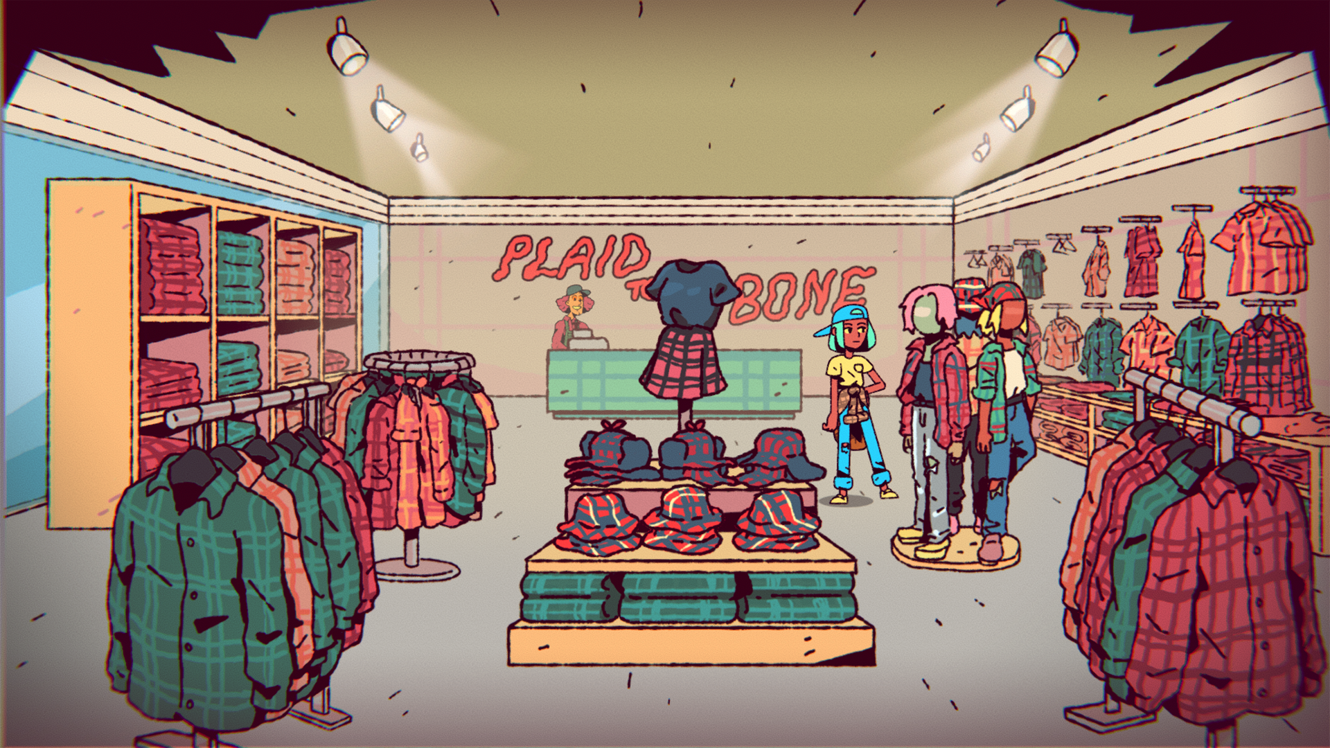 The Big Con plaid shop