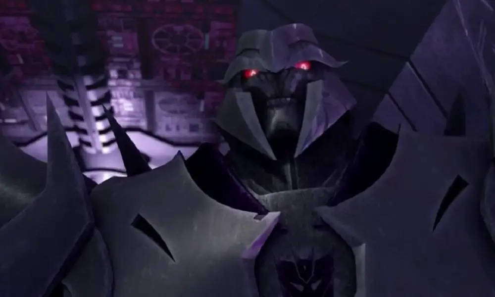 Megatron with red eyes in purple coloring
