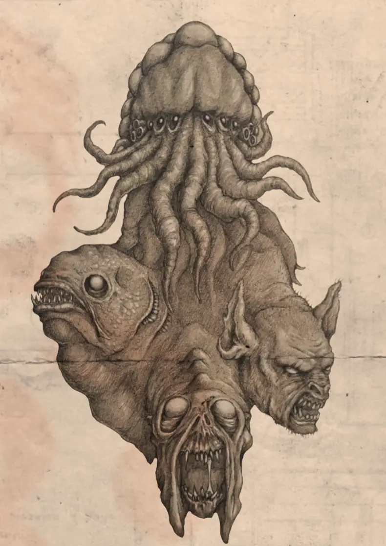 Creatures of the Cthulhu Mythos displayed together