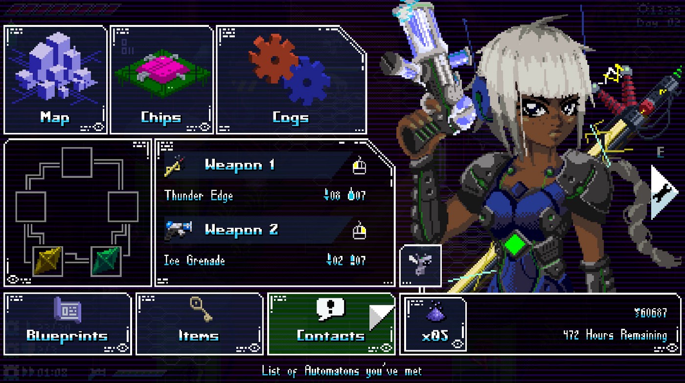 Unsighted Provides An Interesting Android Mystery In Its Demo 1 Unsighted Menu