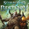 Cover of Age of Sigmar Soulbound Bestiary. A Mega-Gargant factes off against an Ancient Magmadroth.
