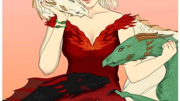 Daenerys Targaryen with her dragons