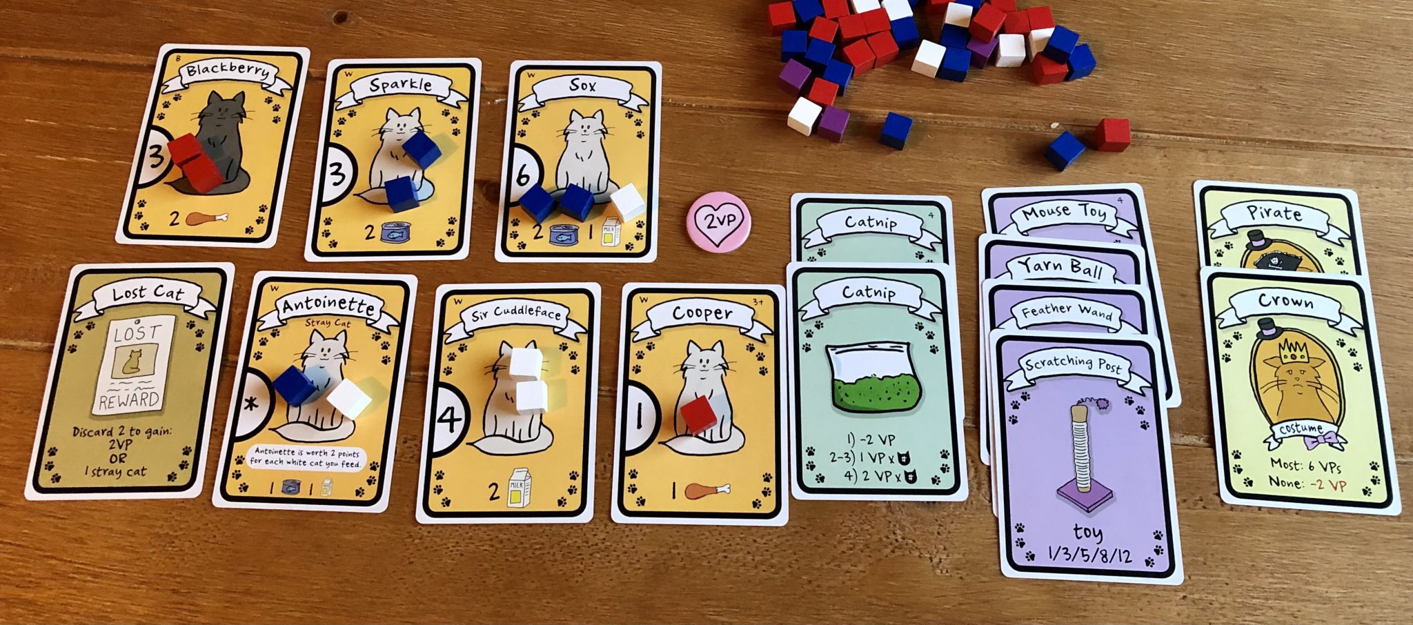 cat lady final cards to score points