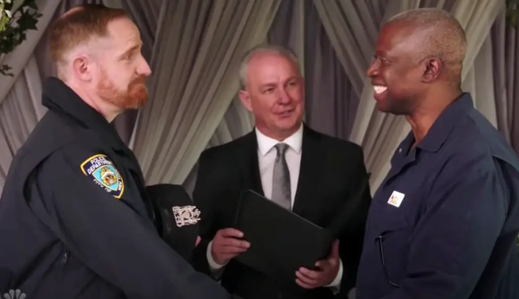 Brooklyn Nine-Nine Celebrates Captain Holt and Kevin One Last Time 2 Holt and Kevin vows ceremony from Brooklyn Nine-Nine