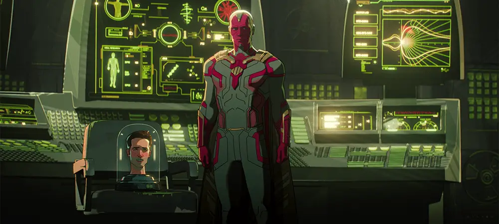 Scott Lang's head and Vision in What If...? S01E05