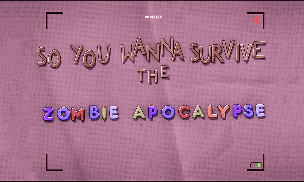The Title Card of Peter Parker's Zombie Survival Guide in What If...? Episode 5