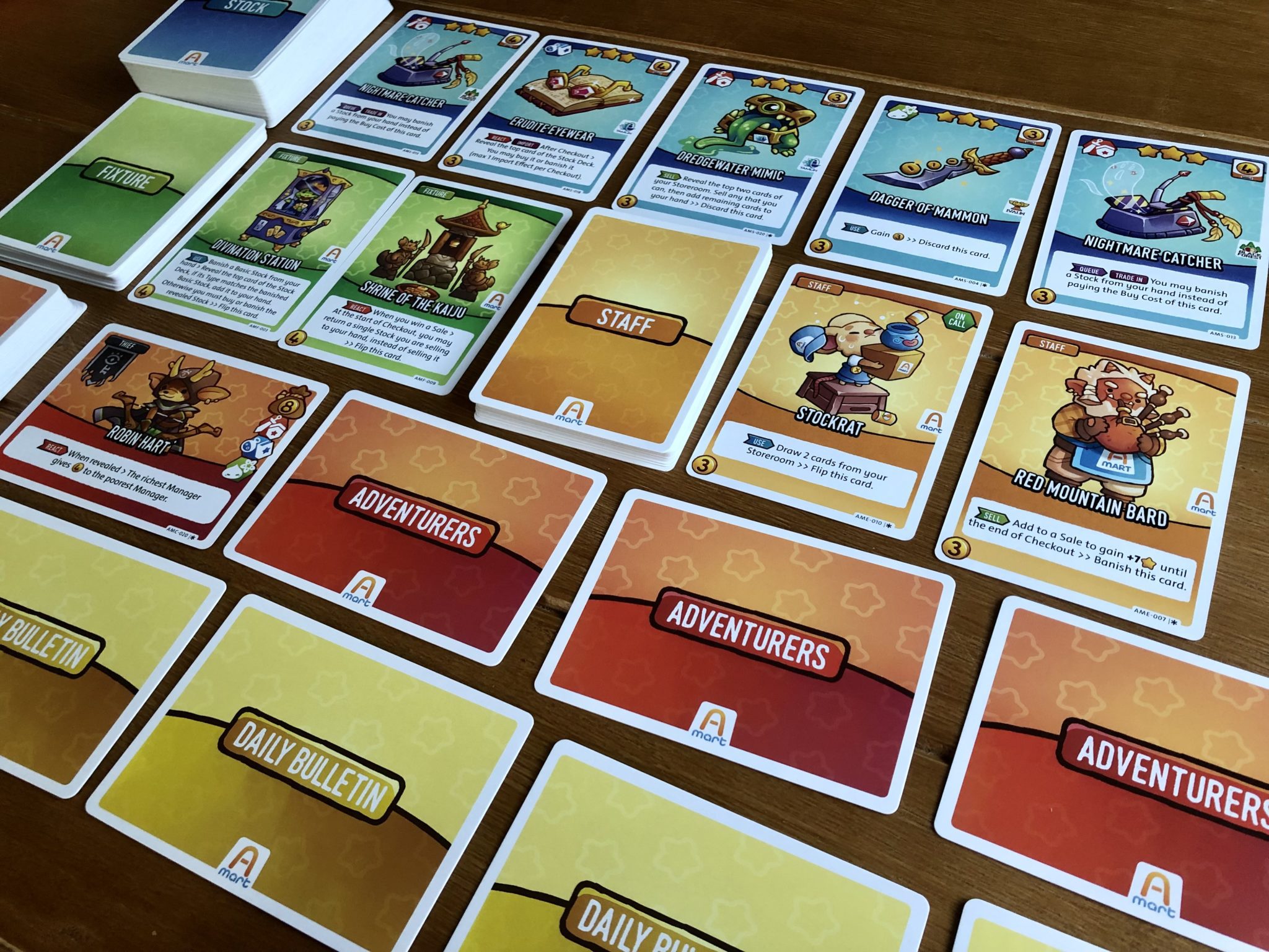 Stock, Sell, And Help Fellow Adventurers In Cute Deck-builder 'Adventure Mart' 6 Adventure Mart on the table