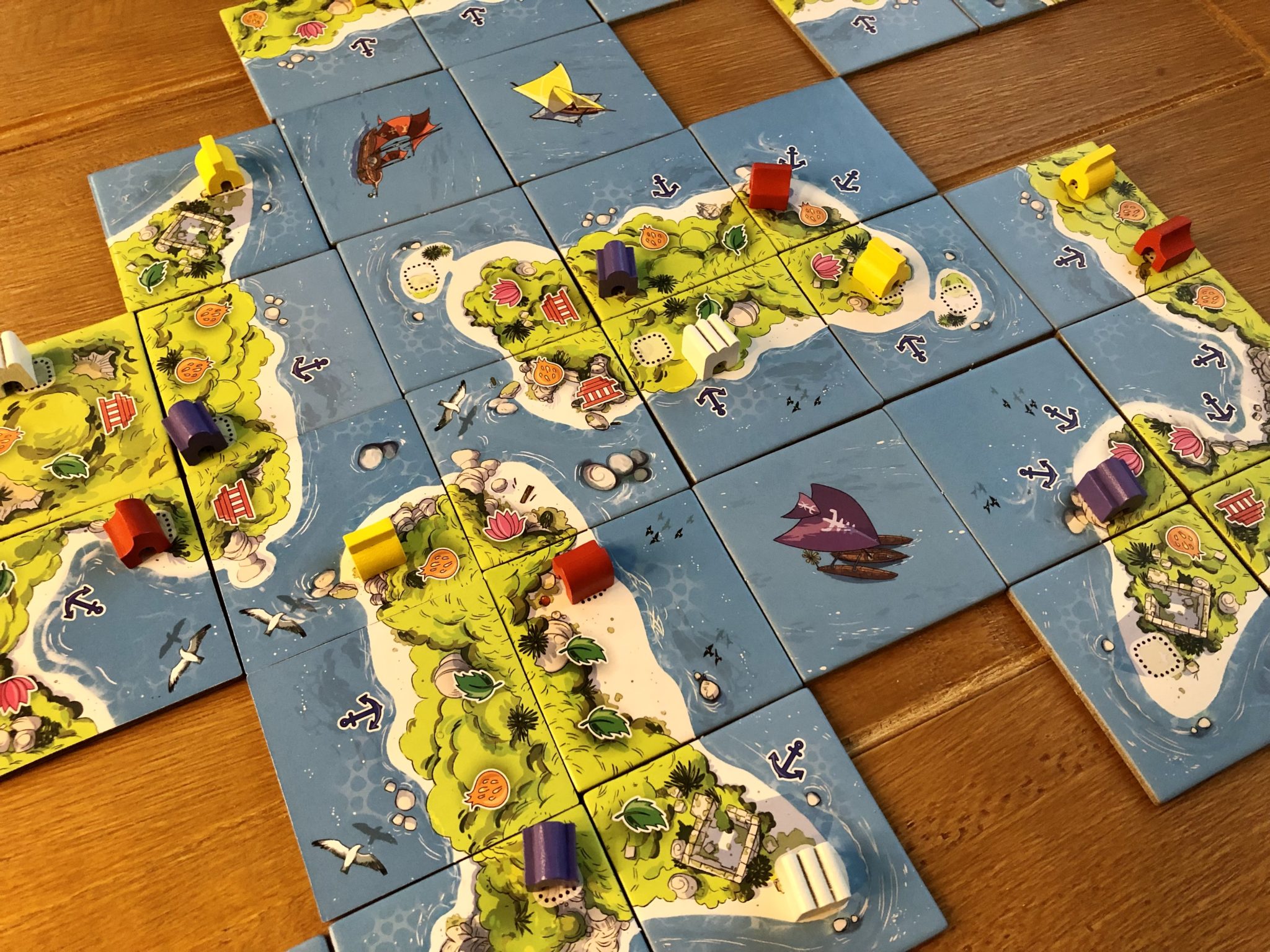 Small Islands board made with tiles