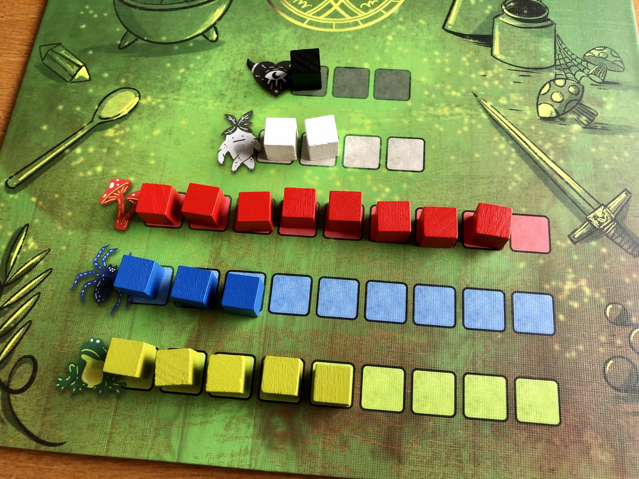 In Need Of The Best New Halloween Game? Whirling Witchcraft Has You Covered. 2 Whirling Witchcraft player board