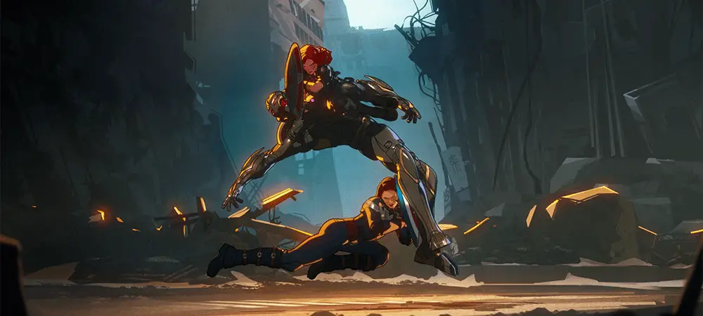 What If...?'s Season 1 Finale Tackles the Ultron Problem 2 Natasha Romanoff, Ultron, and Captain Carter in What If...? S01E09