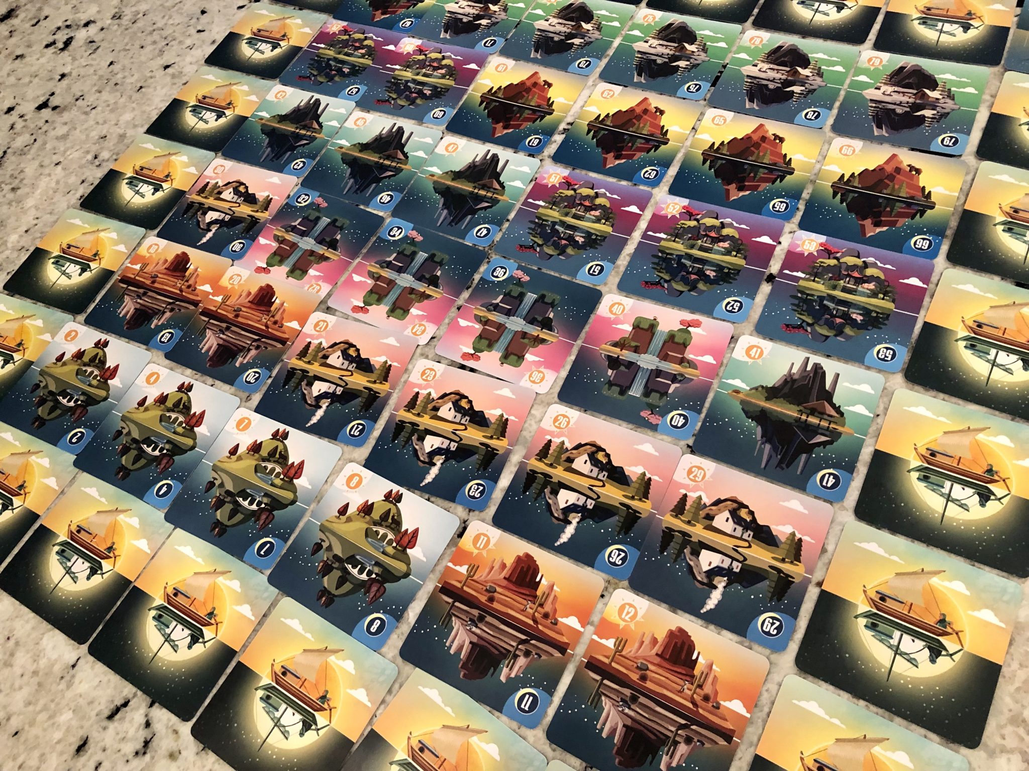 Tranquility Is A Card Game Requiring Teamwork, Peace and Quiet 4 Tranquility completed on the table