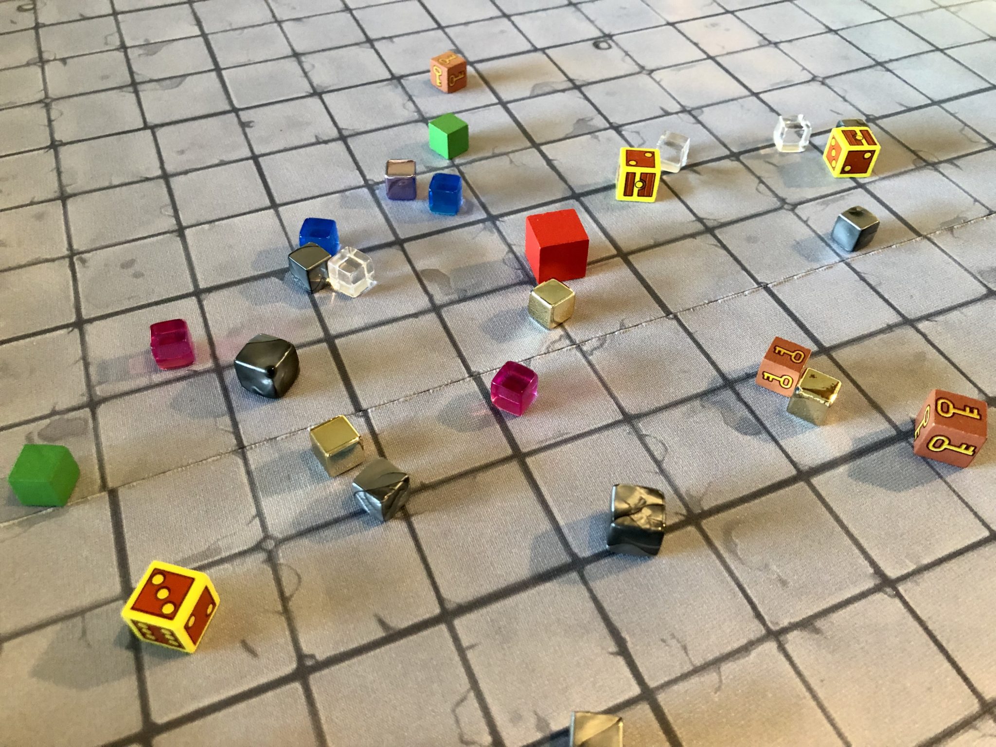 Dungeon Drop treasures on table