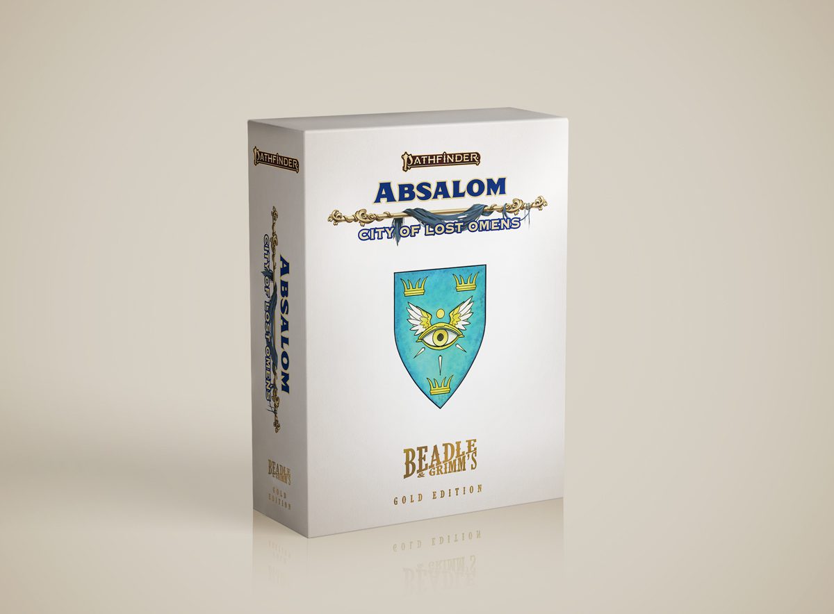 Putting A City In A Box: Beadle & Grimm's On The Journey To Absalom 4 Absalom: City of Lost Omens Gold Edition box