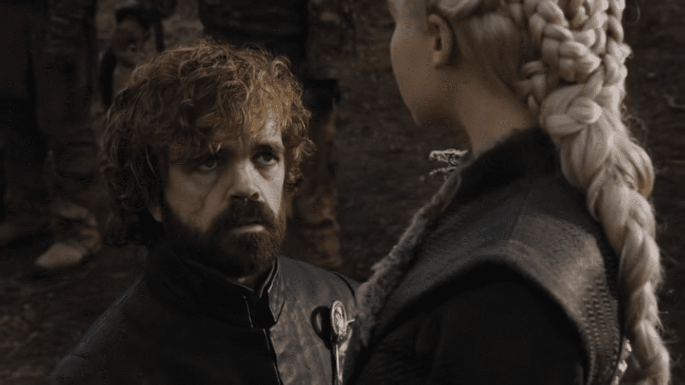 Tyrion pleading with Daenerys