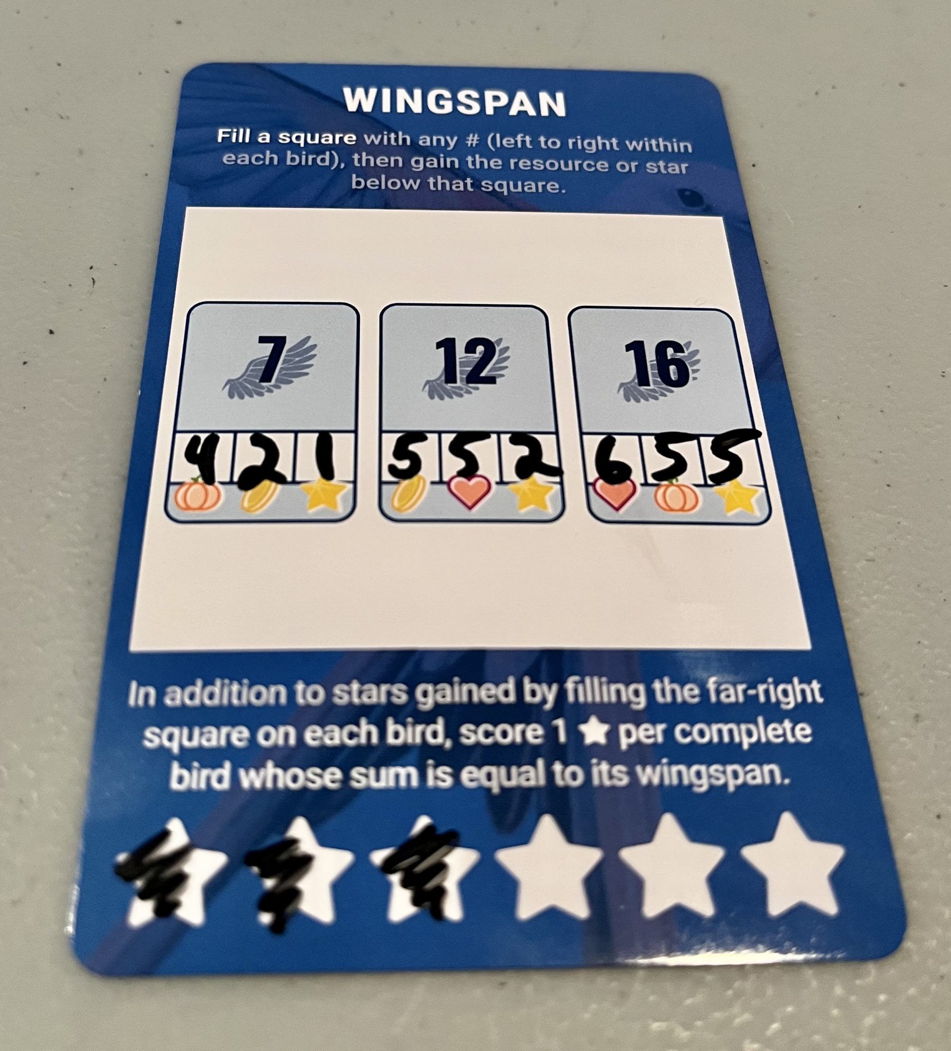 Rolling Realms - wingspan card