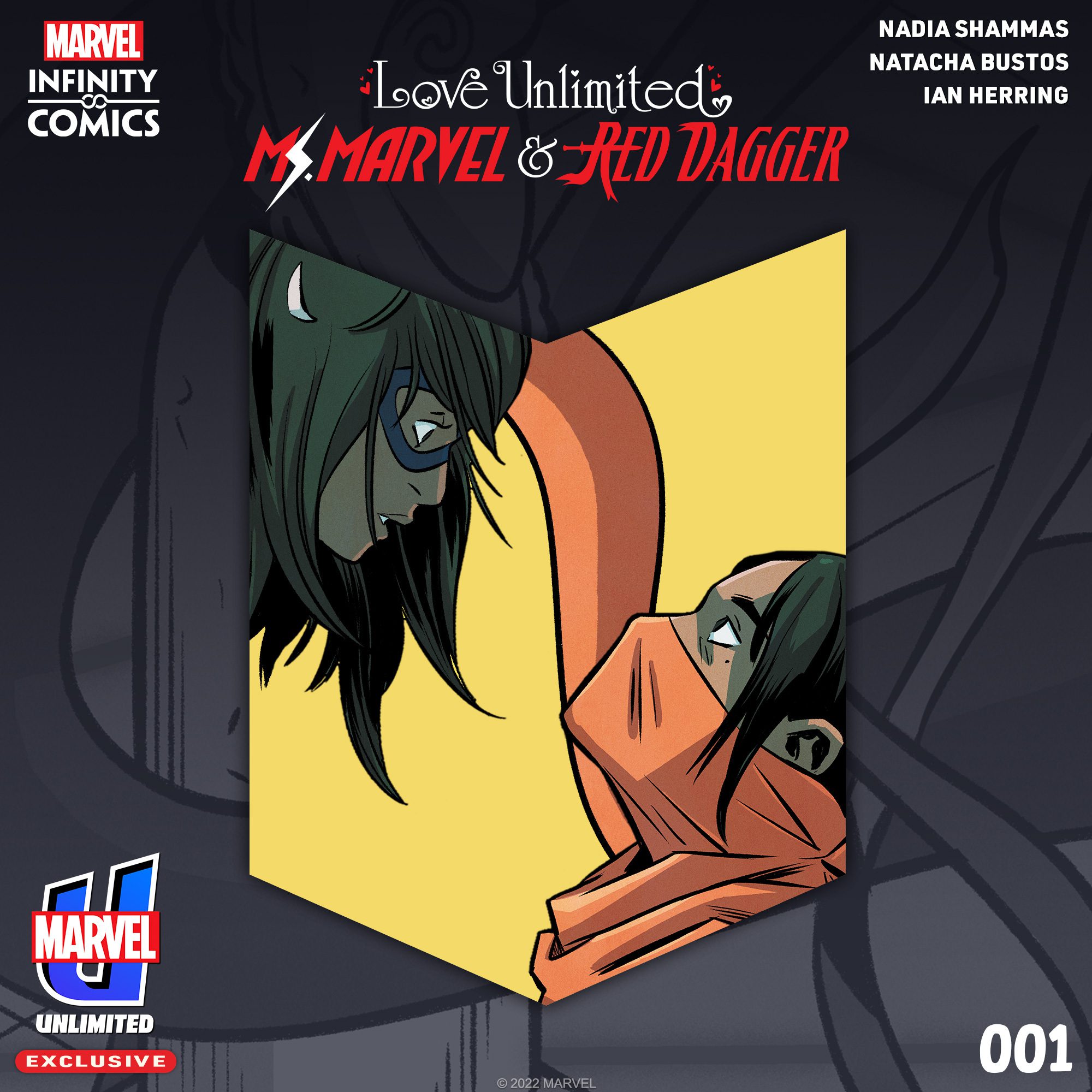 Love Unlimited promo art for Ms. Marvel & Red Dagger