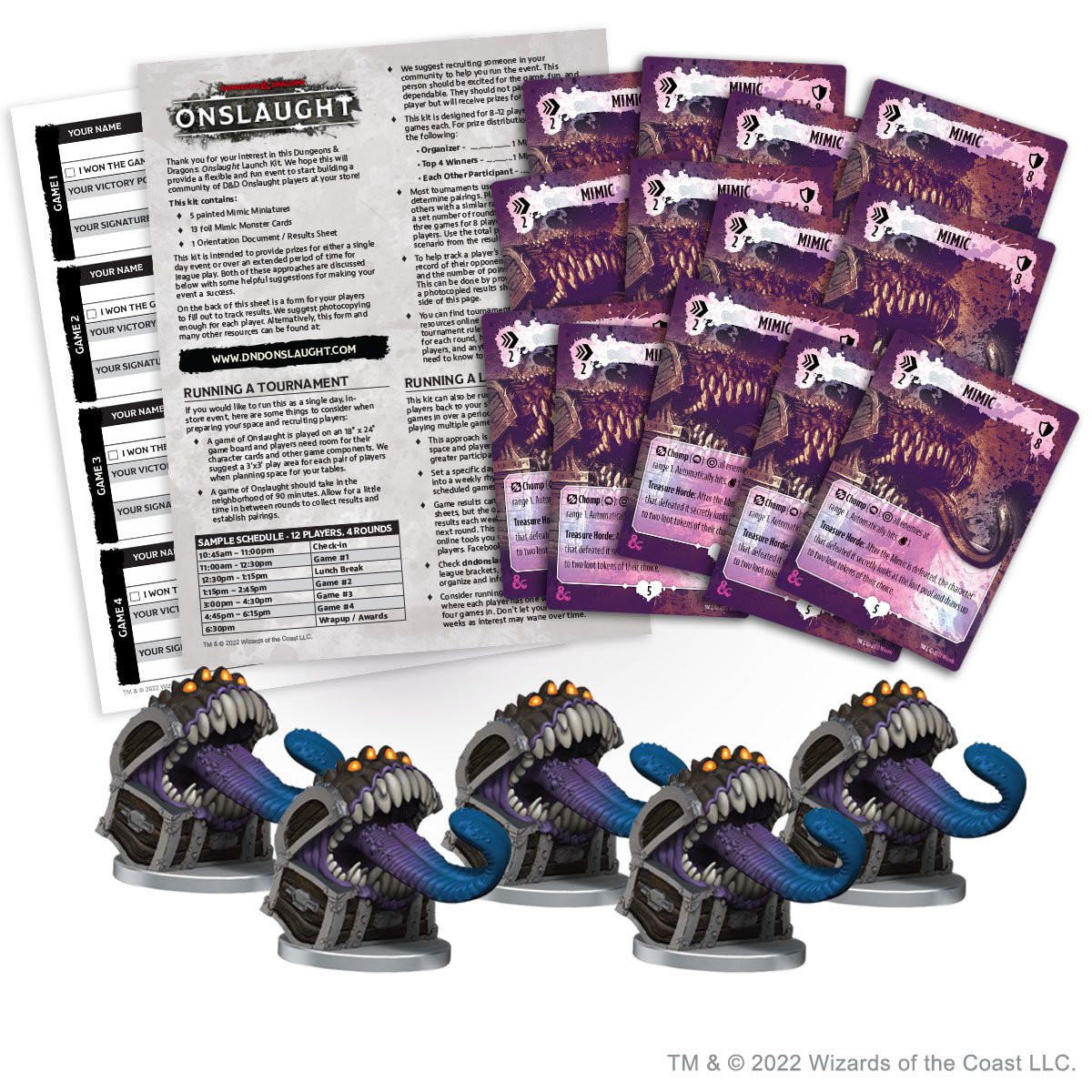 Dungeons & Dragons: Onslaught OP Kit contents