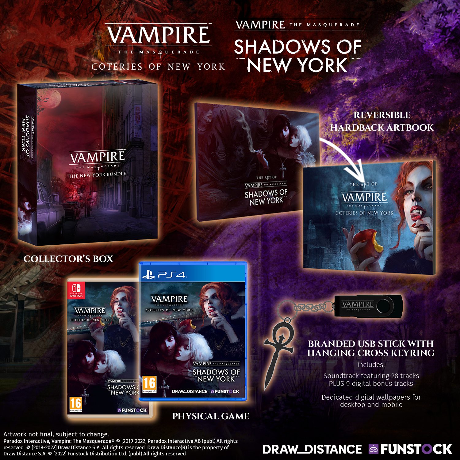 Vampire The Masquerade Coteries Of New York And Shadows of New York Collectors Edition contents