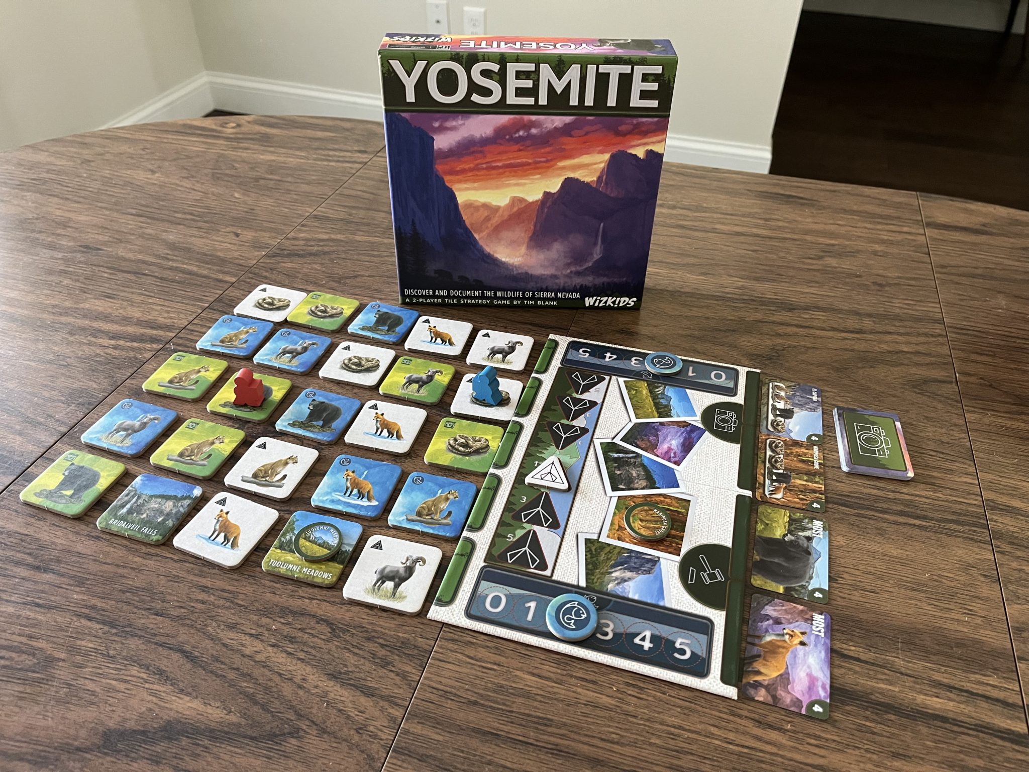 Yosemite Board Game setup