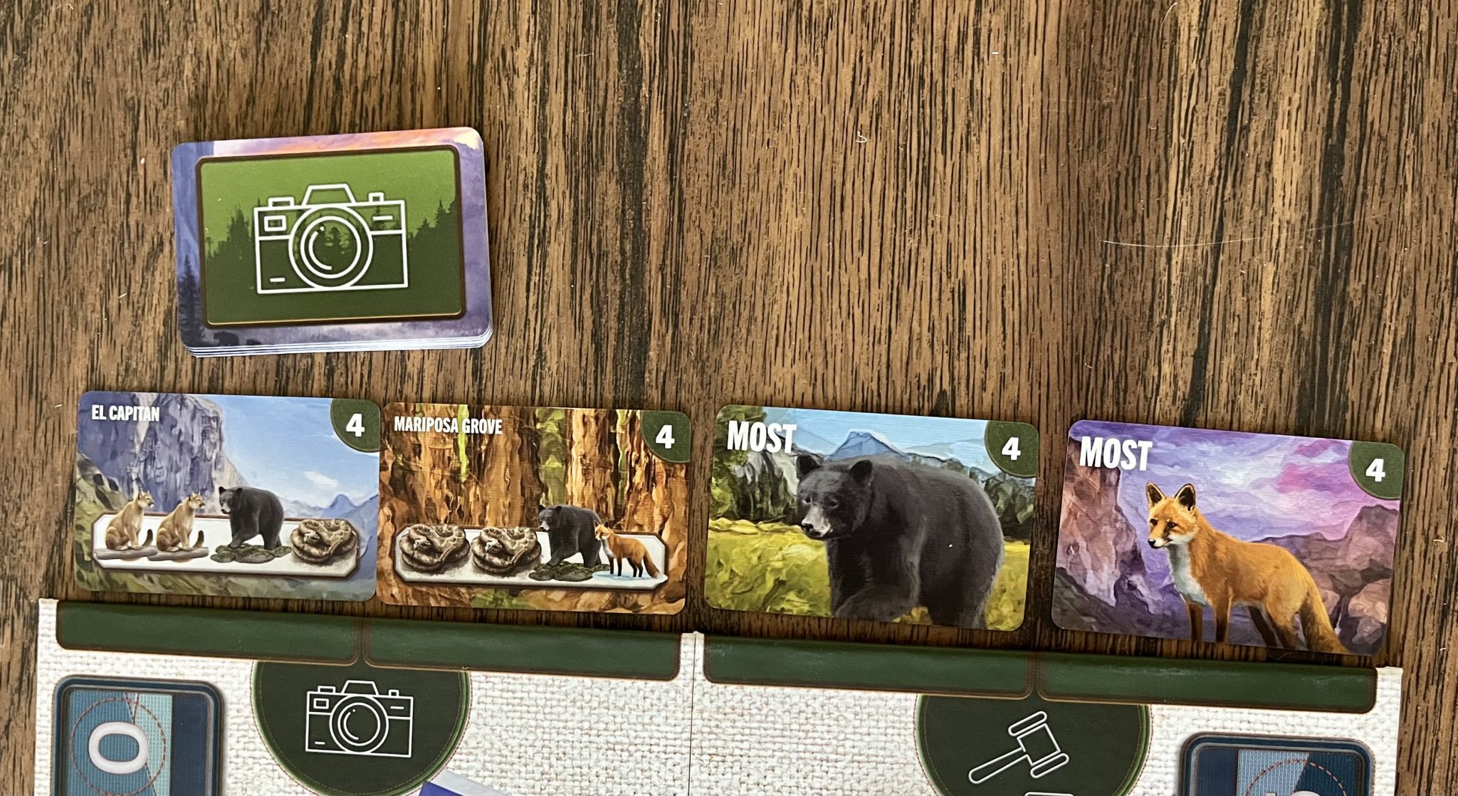 Yosemite Board Game photo cards and judge cards