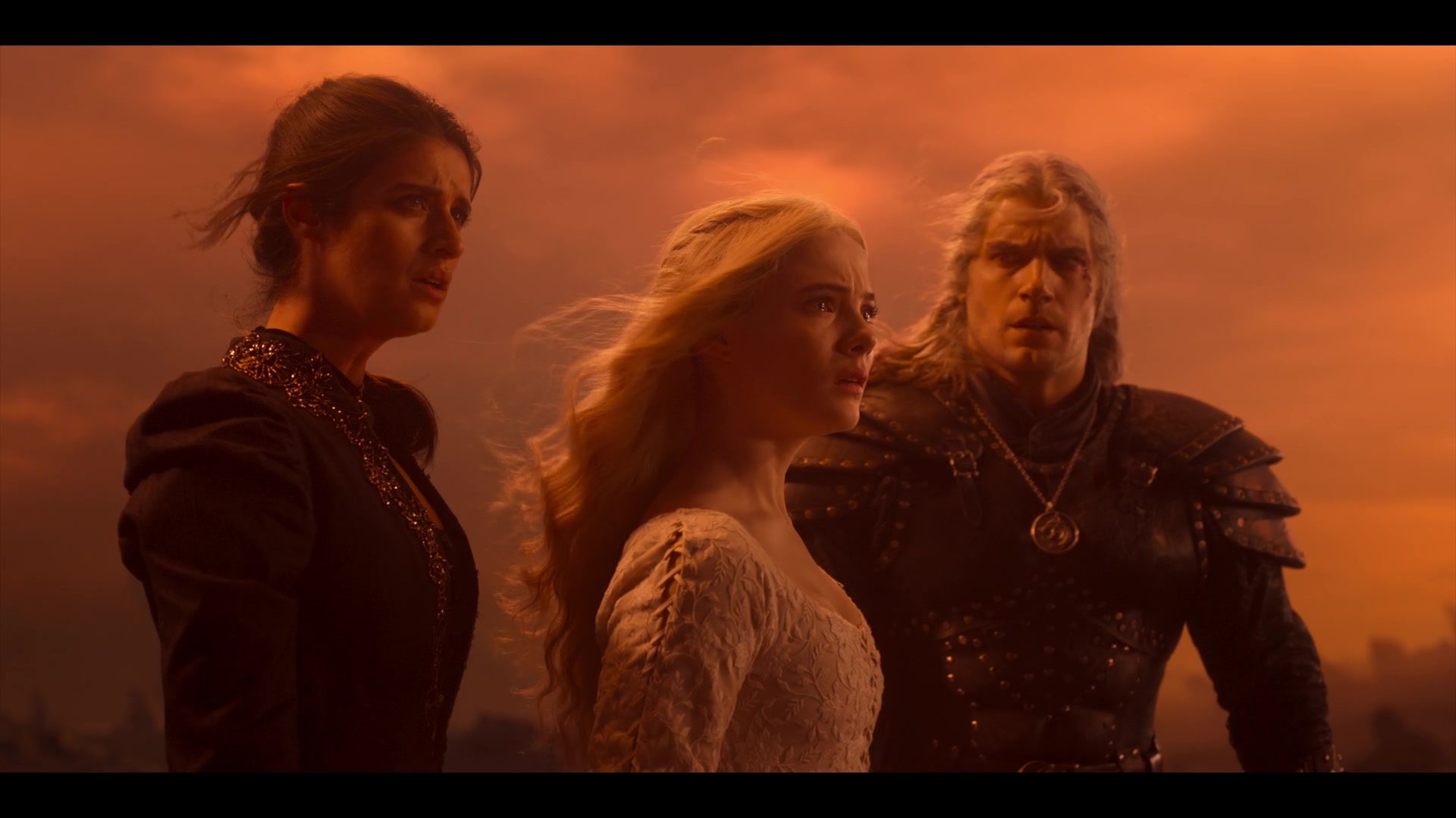Yennefer, Ciri, and Geralt in the season two finale.