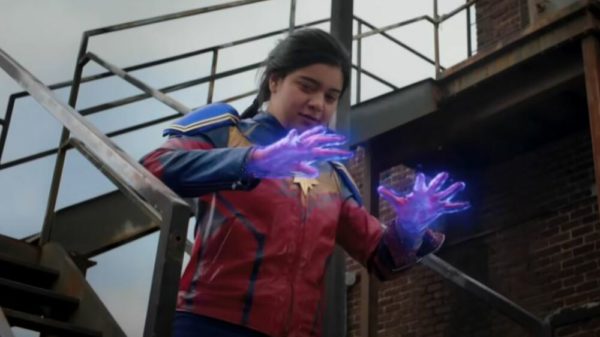 Kamala exploring her powers in Ms. Marvel