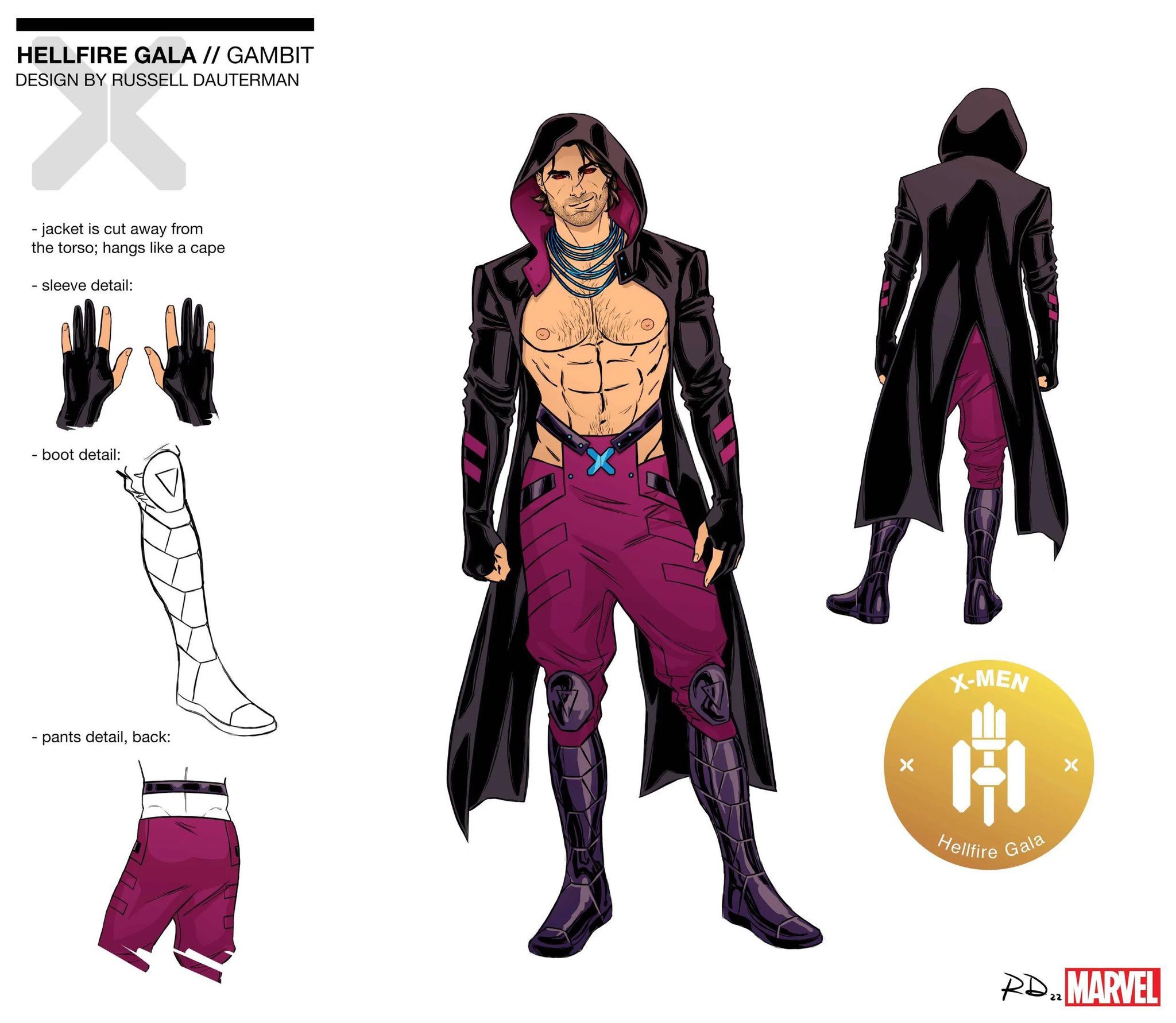 Gambit Hellfire Gala look